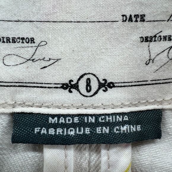 Anthropologie Cartonnier Women's Size 8 Denim Kittery Blazer Jacket Elbow Patch - Picture 11 of 12